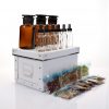 Mad Scientist Kit with white box and clear bottles