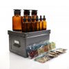 Mad Scientist Kit with gray box and amber bottles