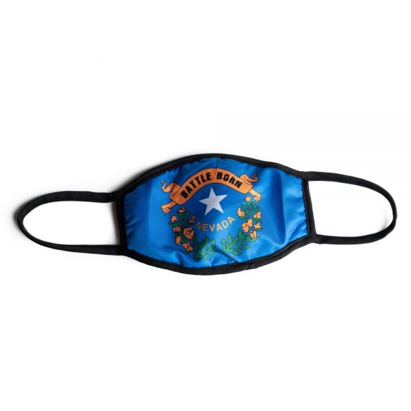 Made in Nevada Battle Born Face Mask Adult – Blue