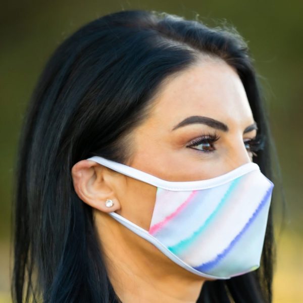 Made in Nevada Pastel Stripe Face Mask