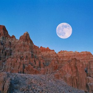 Made in Nevada “Full Moon at Cathedral Gorge, Nevada” – Color Photographic Print