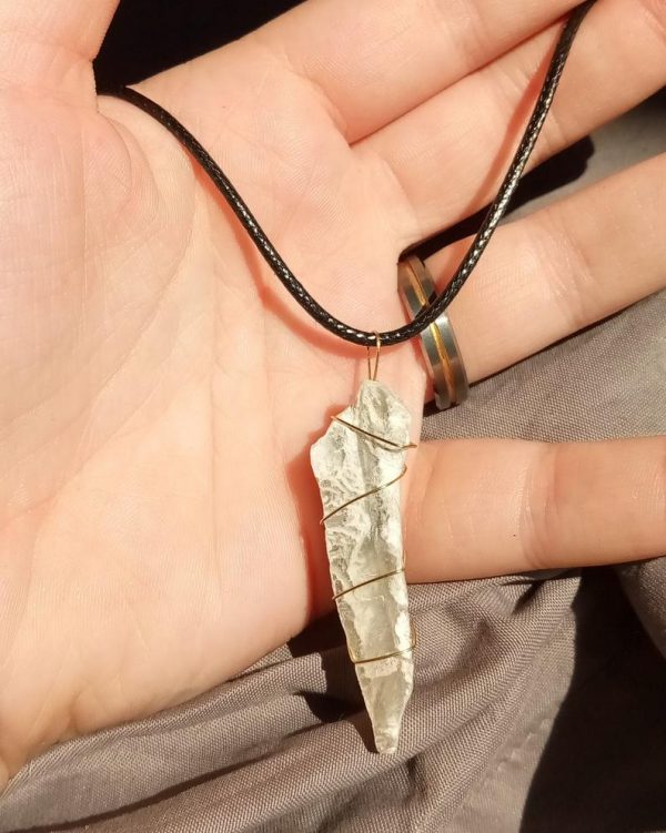 Product image of  Medium Raw Selenite Pendant