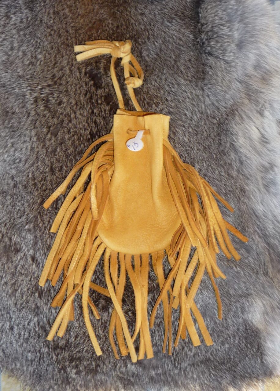 Deerskin Pouch with Fringe Made in Nevada
