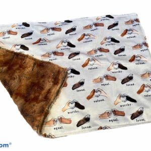 Product image of  Baby Blanket Minky – Black and Brown Lives Matter