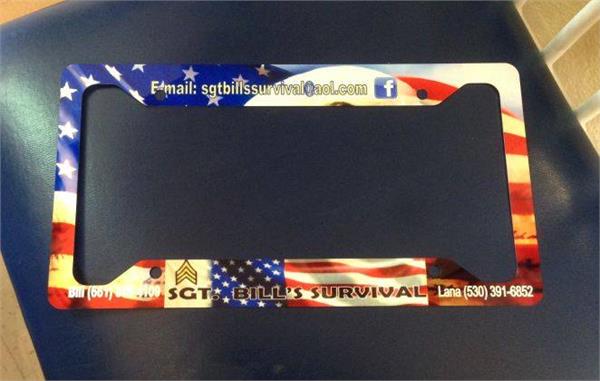 Product image of  American Flag Customized License Plate Frame