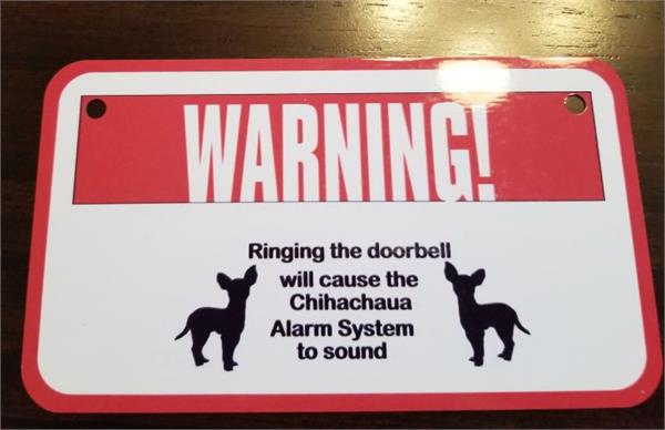 Made in Nevada Personalized Warning Dog Alarm System Sign