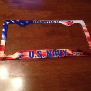 Made in Nevada American Flag Customized License Plate Frame
