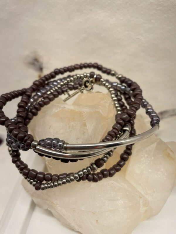 Made in Nevada Purple Bead Cluster Bracelet