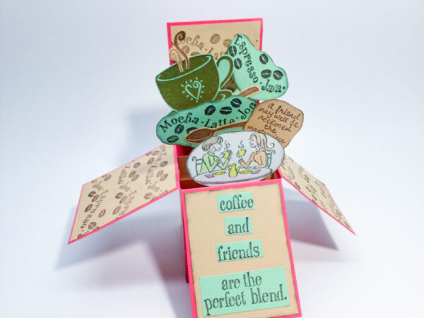 Made in Nevada Coffee and Friends Box Pop Up Card