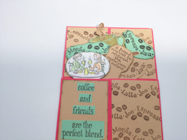 Coffee and Friends Box Pop Up Card