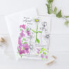 April Birthday Greeting Card Sweet Peas Daisy Flowers