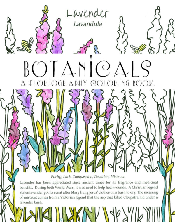 Coloring Book Garden Plants Victorian Language Of Flowers