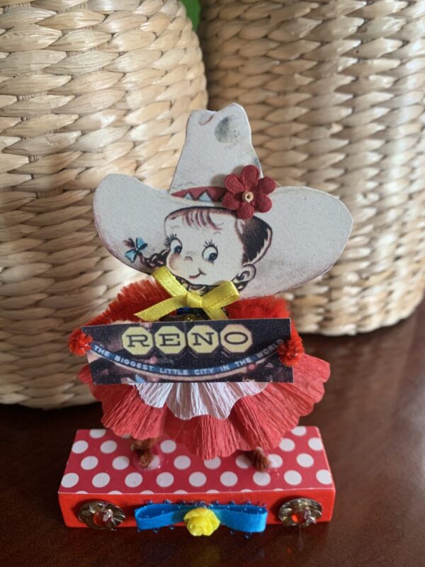 Ruby from Reno – Vintage Inspired Chenille Paper Doll