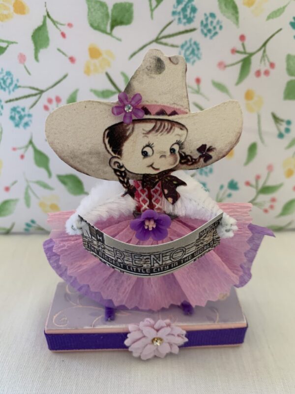 Product image of  Cowgirl Rose – Vintage Inspired Chenille Paper Doll