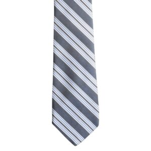 Made in Nevada Blue necktie with white and light blue stripes