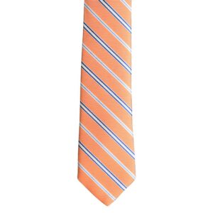 Made in Nevada Orange with blue/white stripes handmade necktie