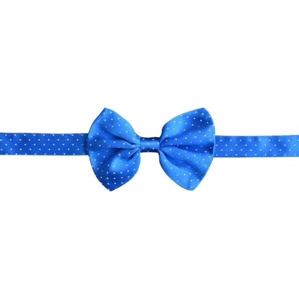Made in Nevada Royal blue bow tie with tiny white polka dots