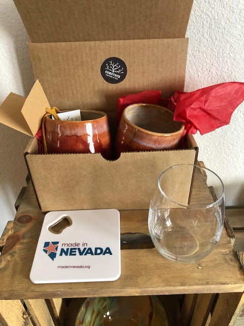 Made in Nevada Clay wine glasses