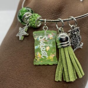 Made in Nevada Green Sweetie Charm Bracelet