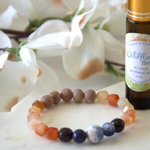 Product image of  Carnelian Garnet Gemstone Bracelet Aromatherapy Perfume Oil Set