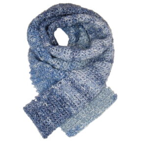 Made in Nevada I See Blue Hand-Crocheted Scarf (Youth)
