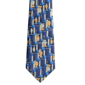 Product image of  Blue necktie with yellow fish