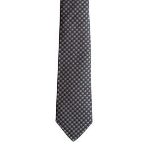 Made in Nevada Brown necktie with checkered design