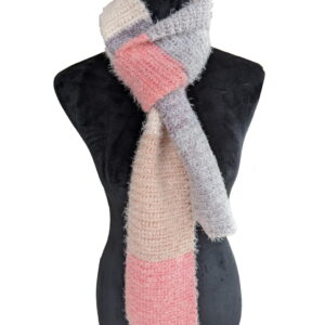 Made in Nevada Apricot Shot Hand-Crocheted Scarf – Supersoft Luxe Collection