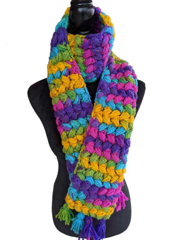 Made in Nevada Carnivale- Crocheted Scarf for Women