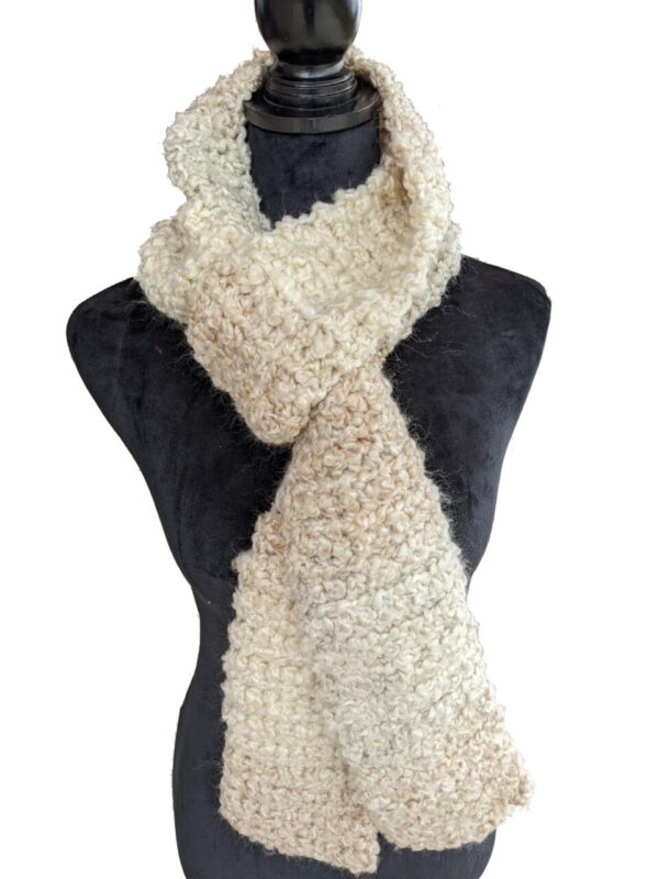 Made in Nevada Champagne Pearl – Crocheted Scarf for Women & Men