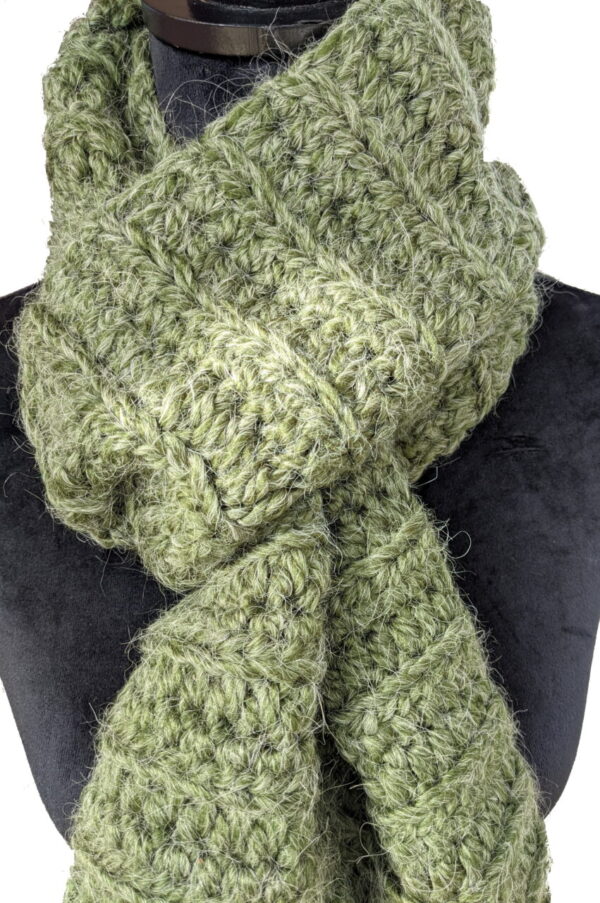 Made in Nevada Green Tree Python – Crocheted Scarf for Women
