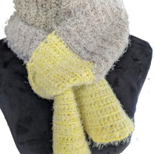 Made in Nevada Hell-oh! Yellow Hand-Crocheted Scarf – Supersoft Luxe Collection