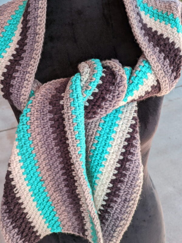 Made in Nevada Rivers Runs Thru – Crocheted Scarf for Women