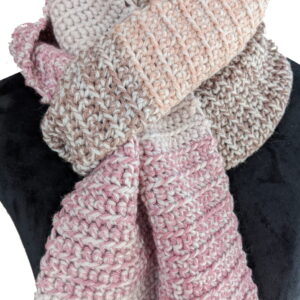Made in Nevada Tickled Pink Hand-Crocheted Scarf