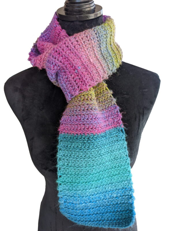 Made in Nevada Trop-pick-all Tints – Crocheted Scarf for Youth