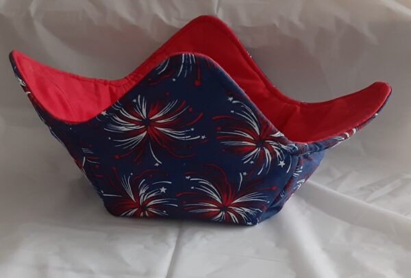 Made in Nevada Microwave Bowl Cozies – Fireworks on Blue