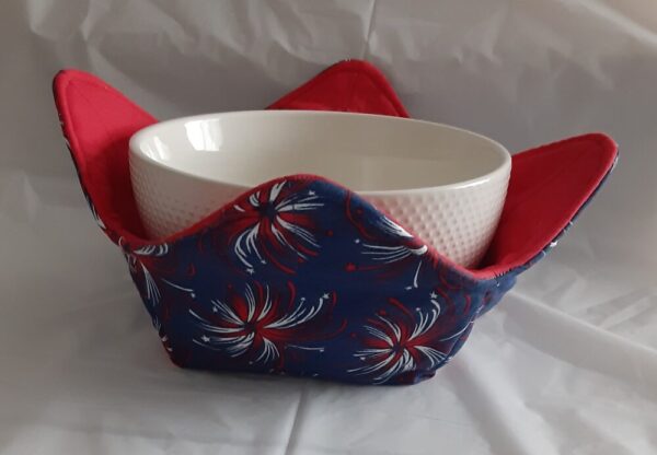 Made in Nevada Microwave Bowl Cozies – Fireworks on Blue