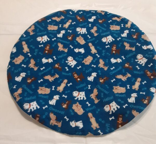 Made in Nevada Dogs on Blue Flannel Steering Wheel Cover