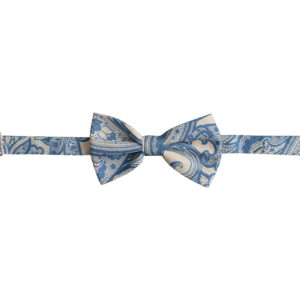 Product image of  Tan bowtie with blue paisley