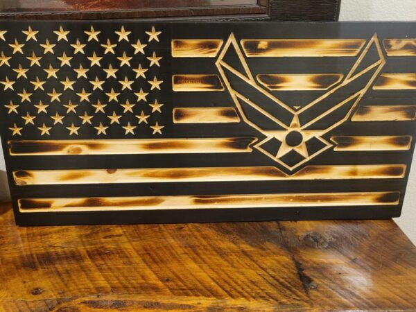 Made in Nevada US Air Force Mini Wood Flag