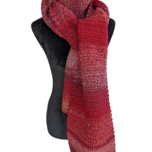 Made in Nevada King Me Red Hand-Crocheted Scarf