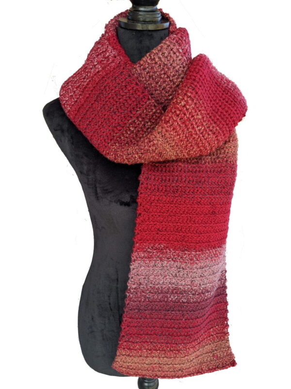 Product image of  King Me Red – Crocheted Scarf for Women & Men
