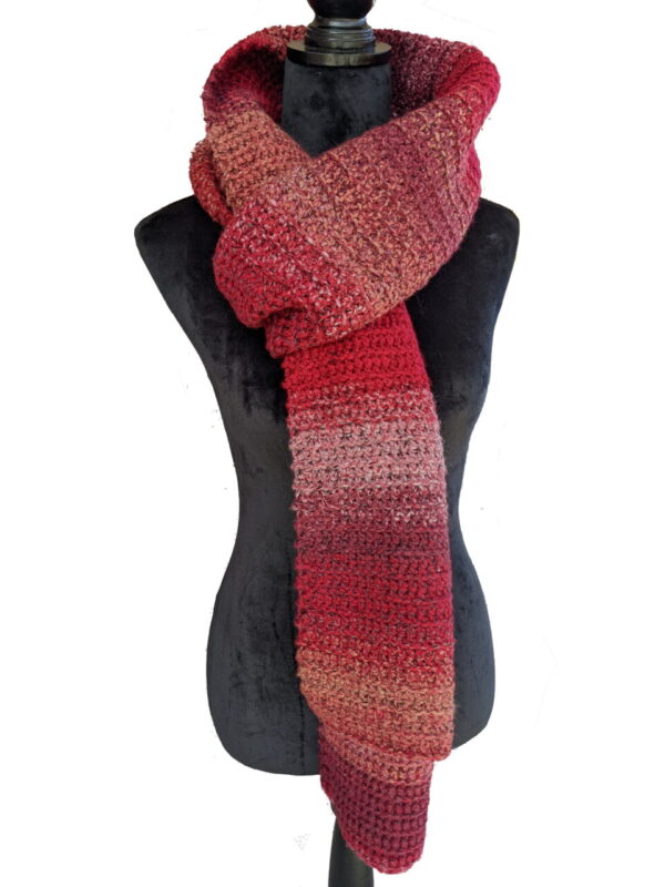 Made in Nevada King Me Red – Crocheted Scarf for Women & Men
