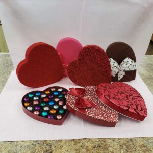 Made in Nevada Valentine Heart Box Filled with Truffles Large and Small