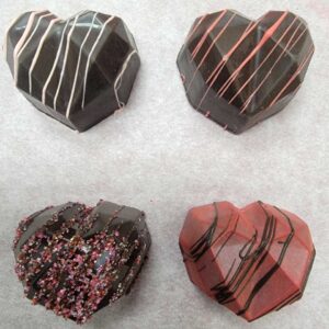 Valentine’s Day Jewel Heart Shaped Cocoa Bombs