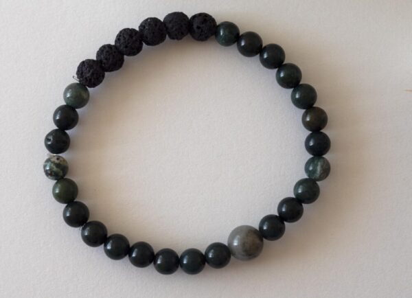 Product image of  Bloodstone Jade Gemstone Bracelet Aromatherapy Diffuser Jewelry