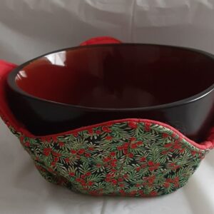 Made in Nevada Microwavable Bowl Cozies – Holly Berries