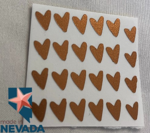 Made in Nevada Heart Nail Decals