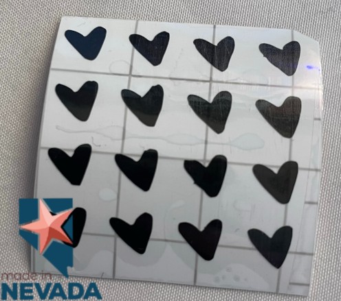 Made in Nevada Heart Nail Decals