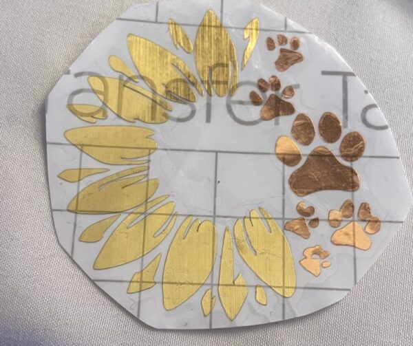 Product image of  Sunflower & Paw Prints Vinyl Decal